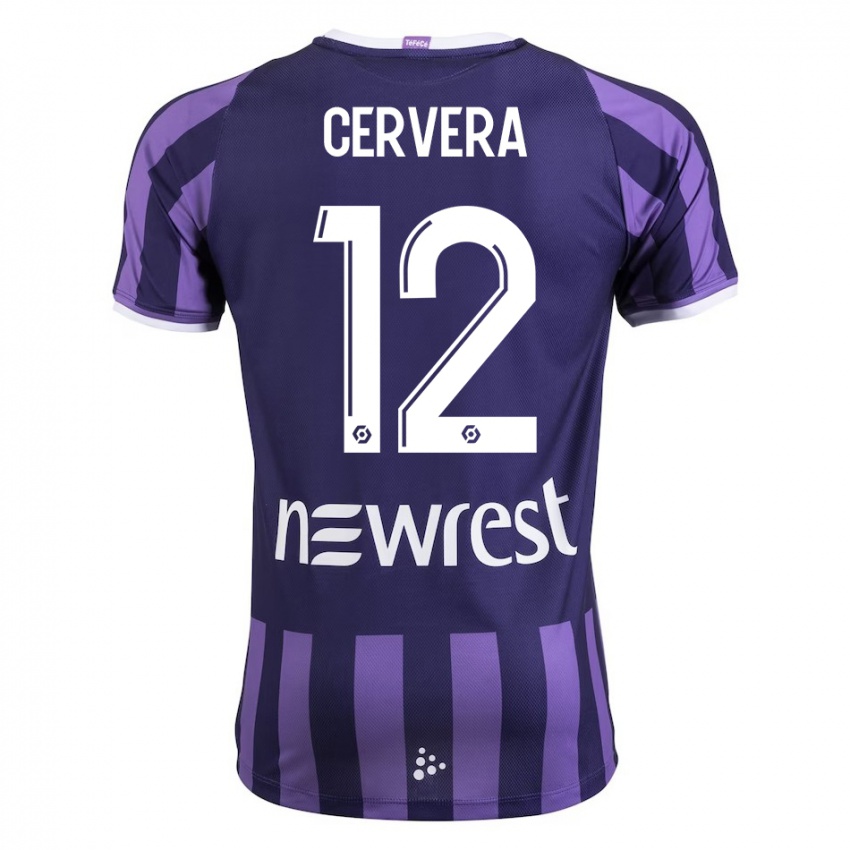 Heren Laurianne Cervera #12 Paars Uitshirt Uittenue 2023/24 T-Shirt België