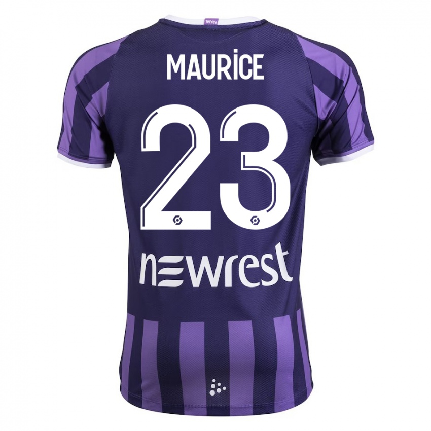 Heren Sandra Maurice #23 Paars Uitshirt Uittenue 2023/24 T-Shirt België