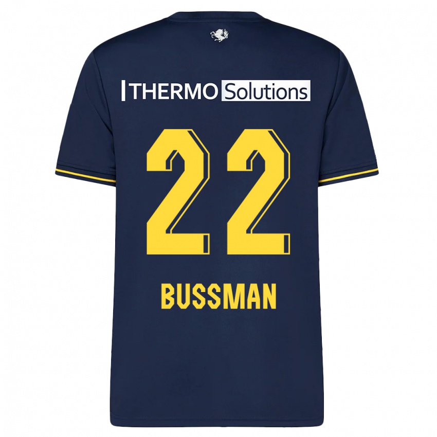 Heren Fiene Bussman #22 Marine Uitshirt Uittenue 2023/24 T-Shirt België