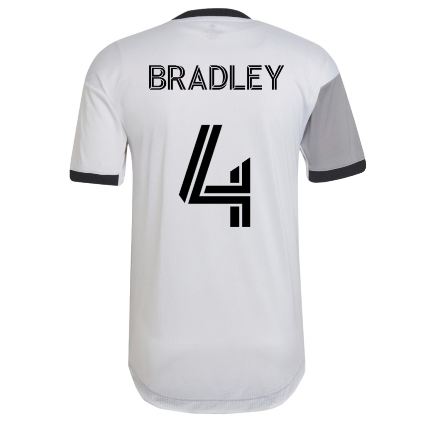 Homme Maillot Michael Bradley #4 Blanc Tenues Extérieur 2023/24 T-Shirt Belgique