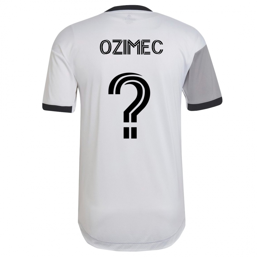 Homme Maillot Lucas Ozimec #0 Blanc Tenues Extérieur 2023/24 T-Shirt Belgique