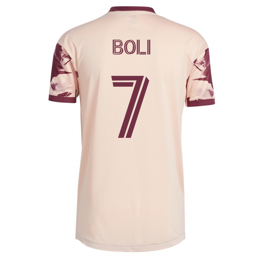 Homme Maillot Franck Boli #7 Blanc Cassé Tenues Extérieur 2023/24 T-Shirt Belgique