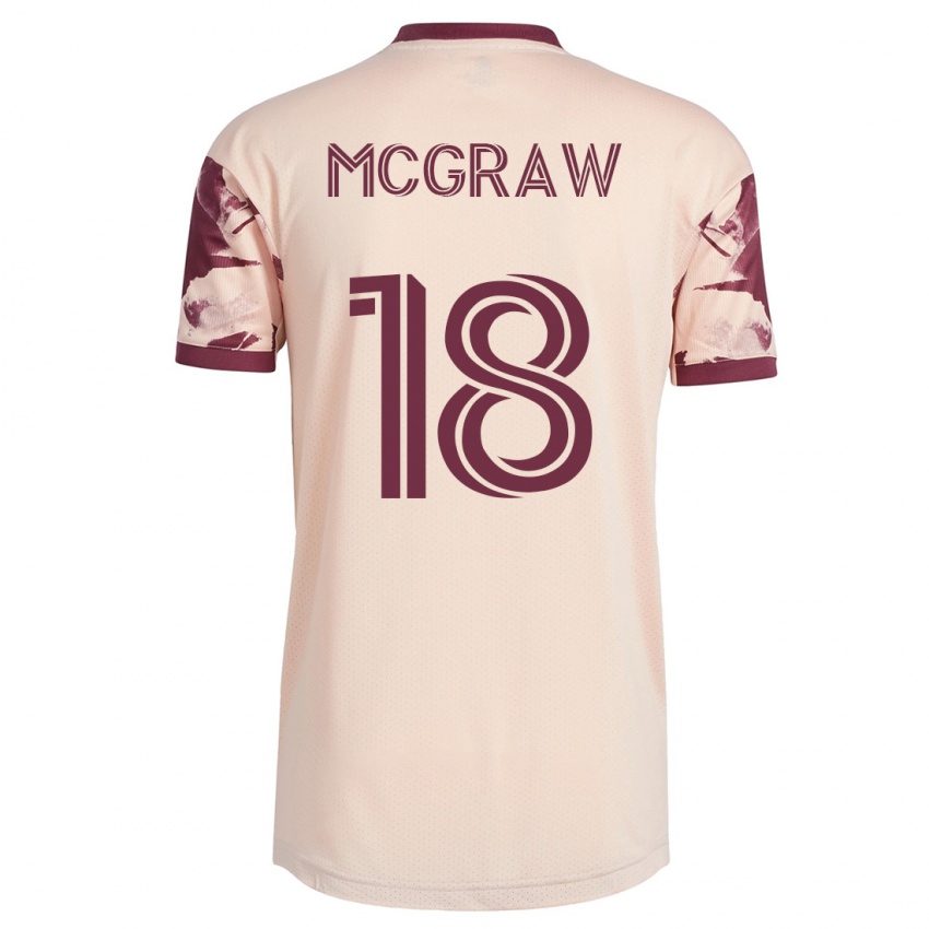 Heren Zac Mcgraw #18 Gebroken Wit Uitshirt Uittenue 2023/24 T-Shirt België