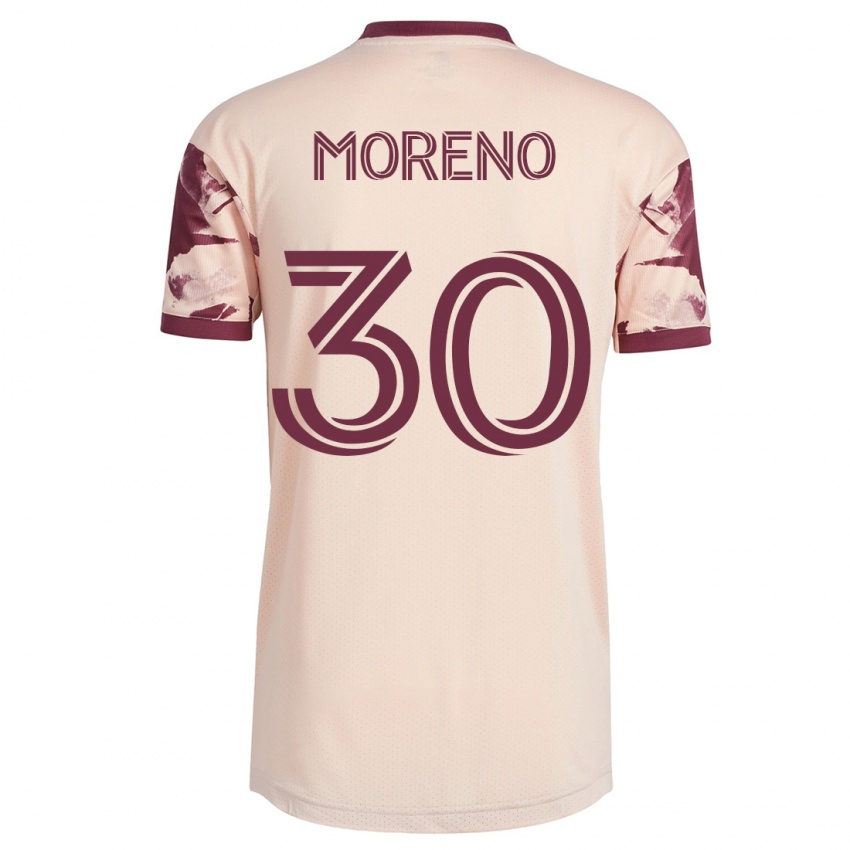 Heren Santiago Moreno #30 Gebroken Wit Uitshirt Uittenue 2023/24 T-Shirt België