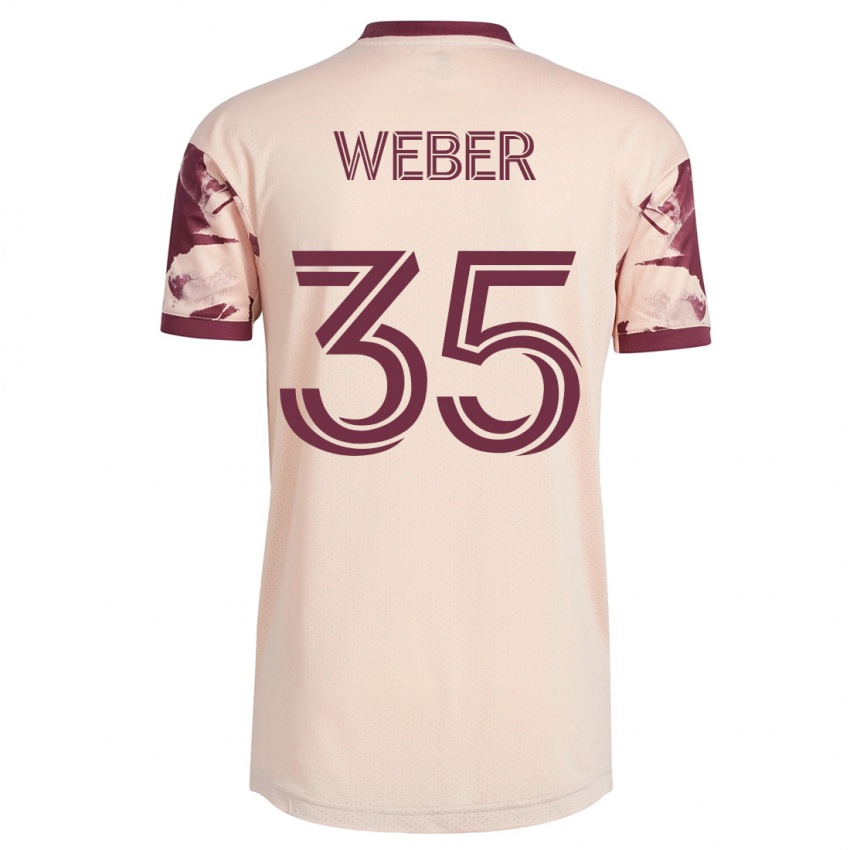 Heren Tristan Weber #35 Gebroken Wit Uitshirt Uittenue 2023/24 T-Shirt België