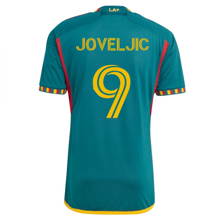 Heren Dejan Joveljic #9 Groente Uitshirt Uittenue 2023/24 T-Shirt België