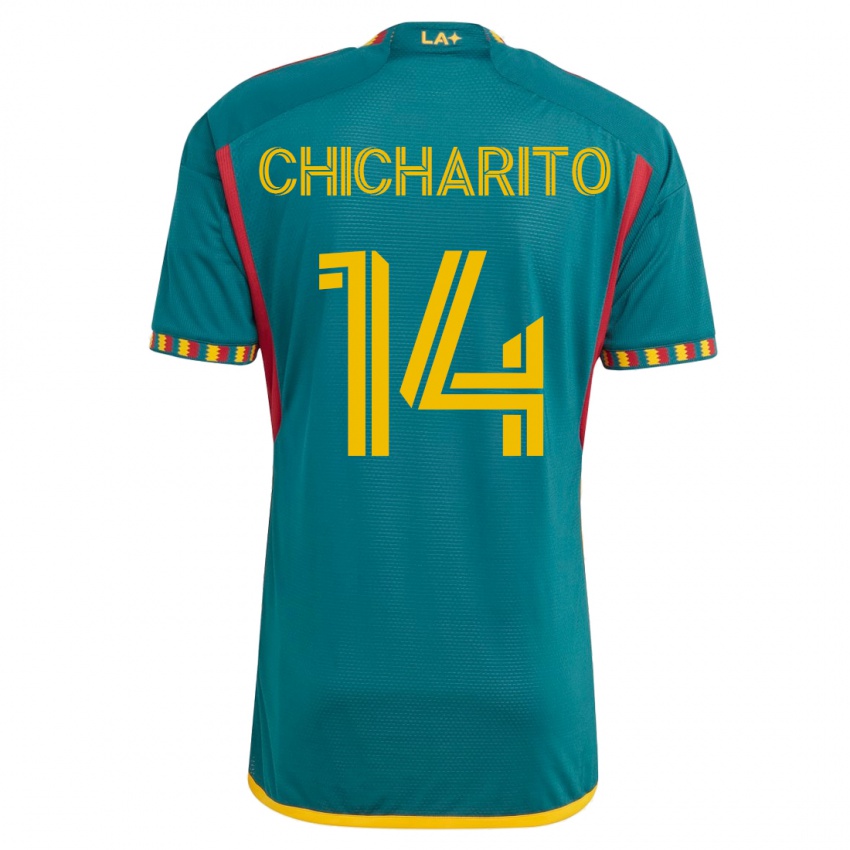 Heren Chicharito #14 Groente Uitshirt Uittenue 2023/24 T-Shirt België