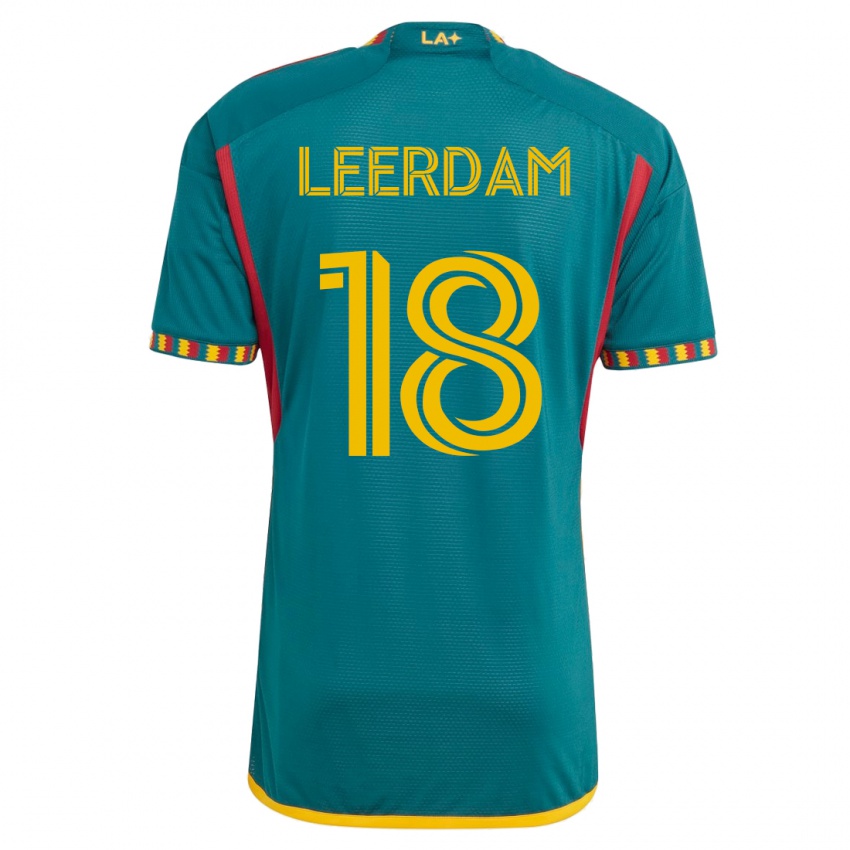 Heren Kelvin Leerdam #18 Groente Uitshirt Uittenue 2023/24 T-Shirt België