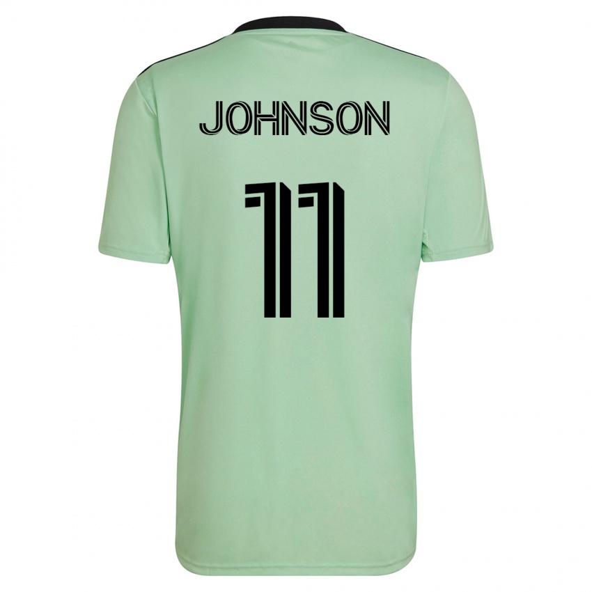 Heren Emmanuel Johnson #11 Licht Groen Uitshirt Uittenue 2023/24 T-Shirt België