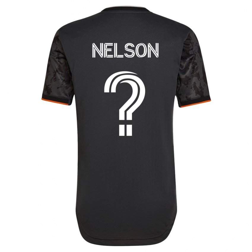 Heren Michael Nelson #0 Zwart Uitshirt Uittenue 2023/24 T-Shirt België
