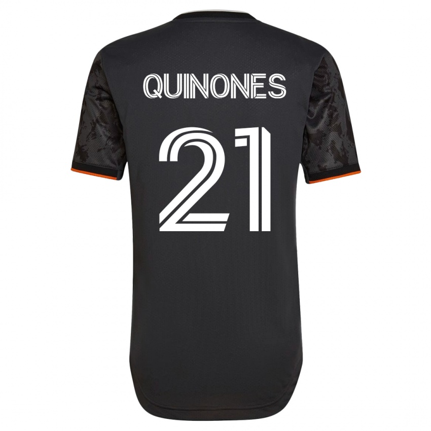Heren Nelson Quiñónes #21 Zwart Uitshirt Uittenue 2023/24 T-Shirt België