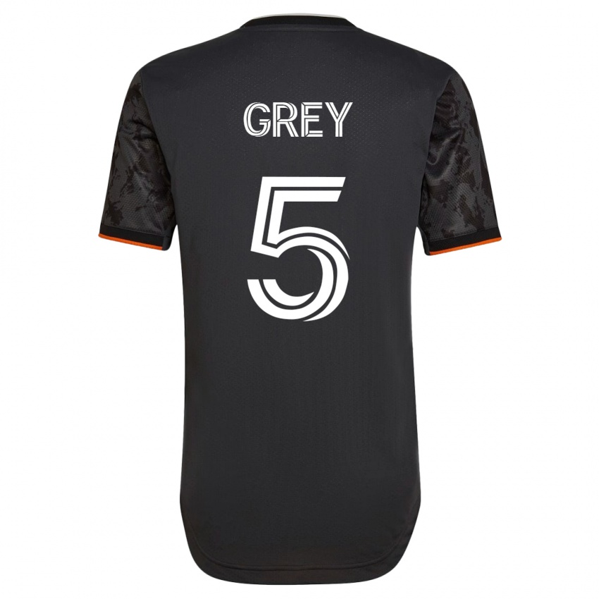 Heren Omar Grey #5 Zwart Uitshirt Uittenue 2023/24 T-Shirt België