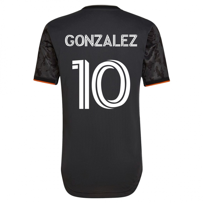 Heren Yair González #10 Zwart Uitshirt Uittenue 2023/24 T-Shirt België