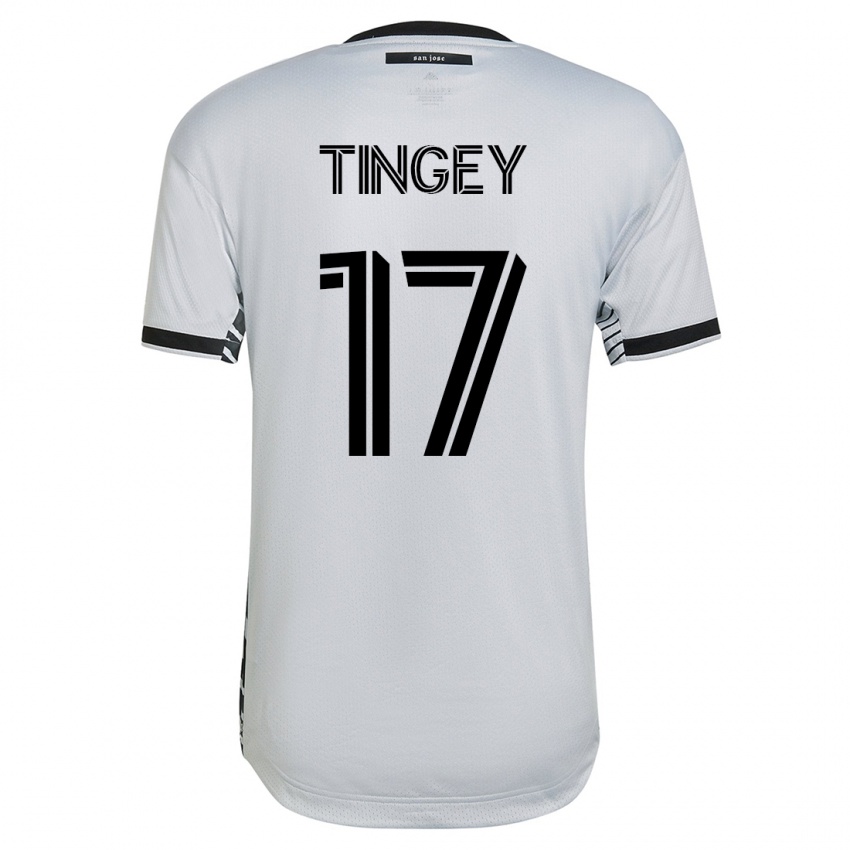 Heren Keegan Tingey #17 Wit Uitshirt Uittenue 2023/24 T-Shirt België