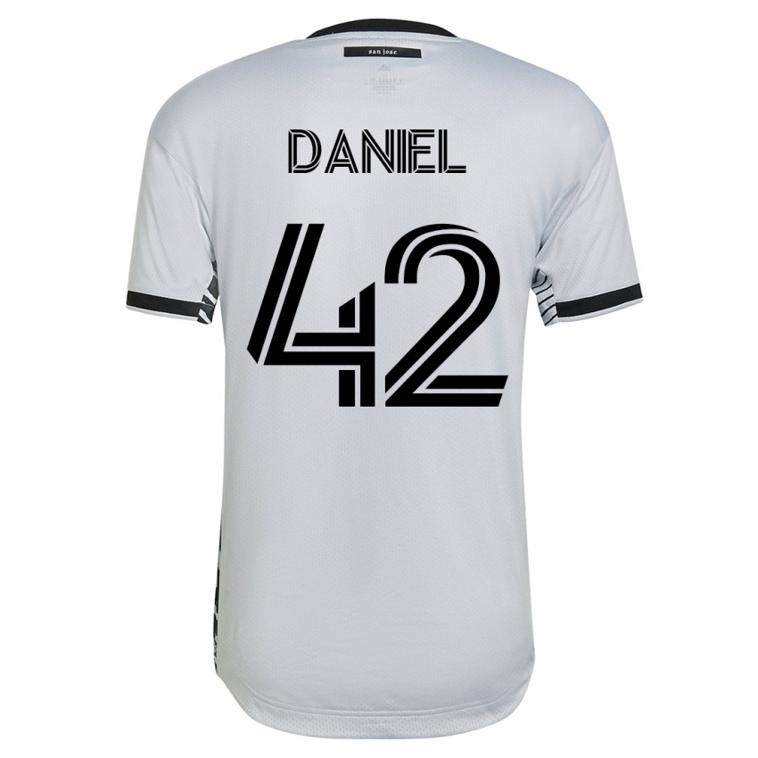 Heren Daniel #42 Wit Uitshirt Uittenue 2023/24 T-Shirt België
