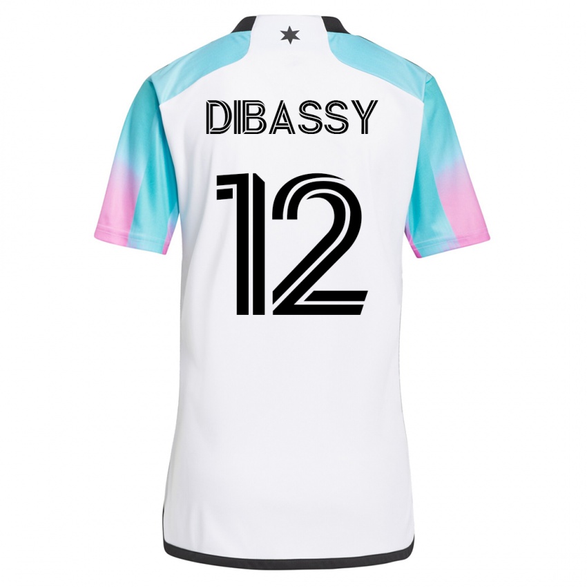 Heren Bakaye Dibassy #12 Wit Uitshirt Uittenue 2023/24 T-Shirt België