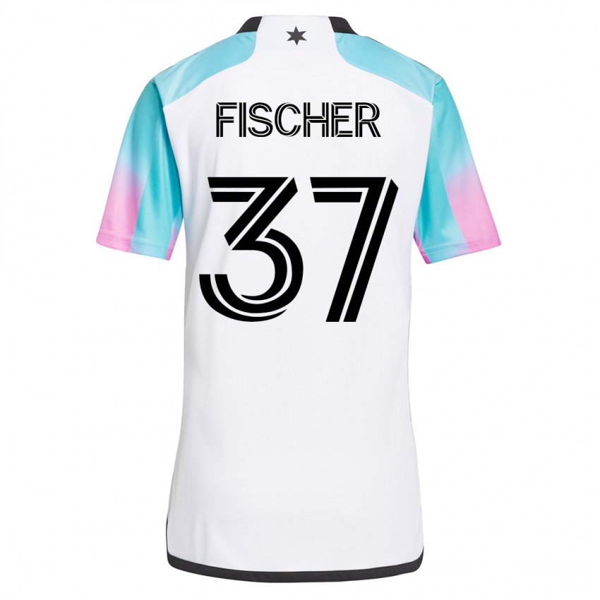 Heren Britton Fischer #37 Wit Uitshirt Uittenue 2023/24 T-Shirt België