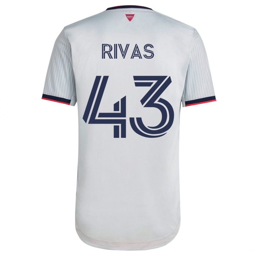 Heren Sergio Rivas #43 Wit Uitshirt Uittenue 2023/24 T-Shirt België