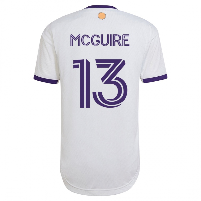 Homme Maillot Duncan Mcguire #13 Blanc Tenues Extérieur 2023/24 T-Shirt Belgique