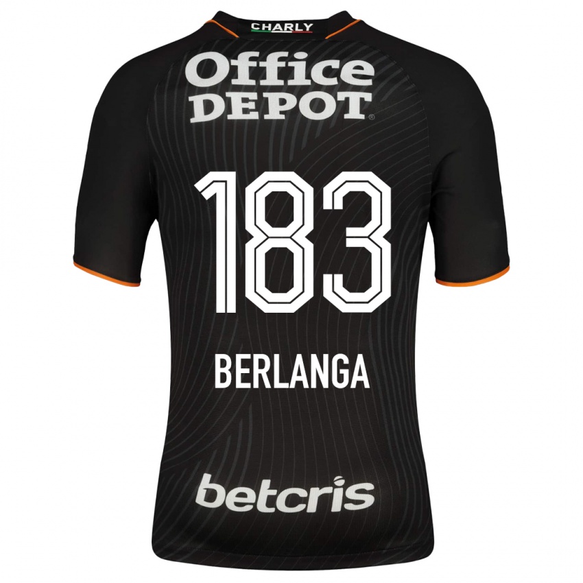 Heren Jorge Berlanga #183 Zwart Uitshirt Uittenue 2023/24 T-Shirt België