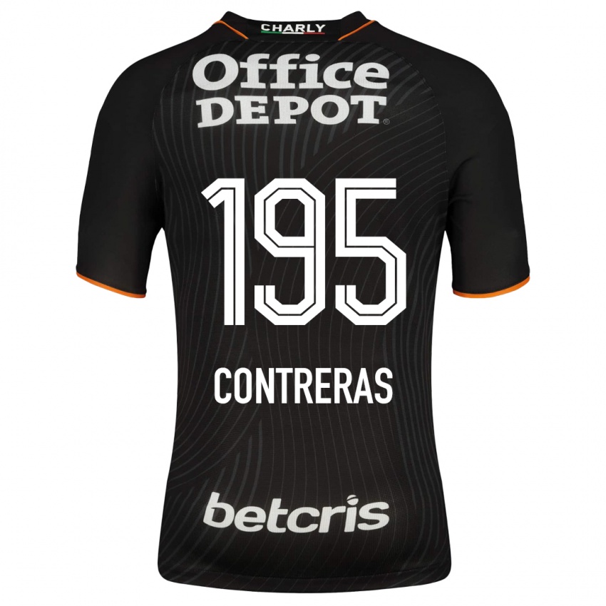 Heren Ari Contreras #195 Zwart Uitshirt Uittenue 2023/24 T-Shirt België