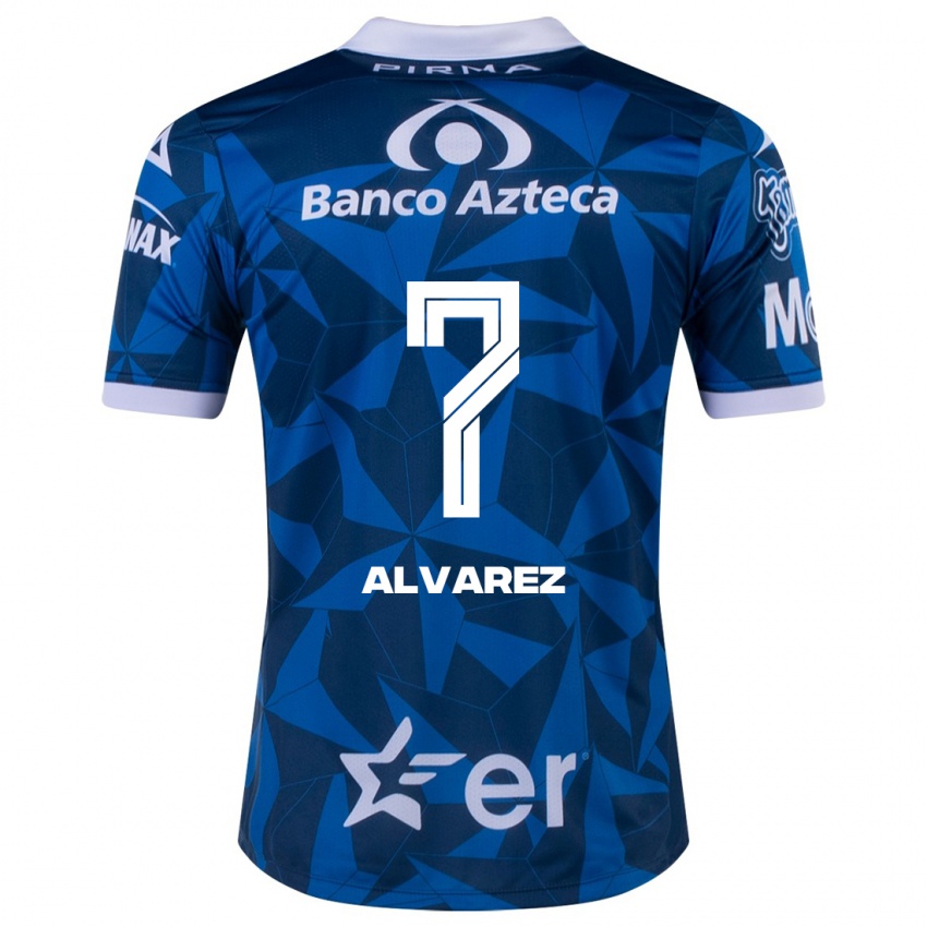 Heren Daniel Álvarez #7 Blauw Uitshirt Uittenue 2023/24 T-Shirt België