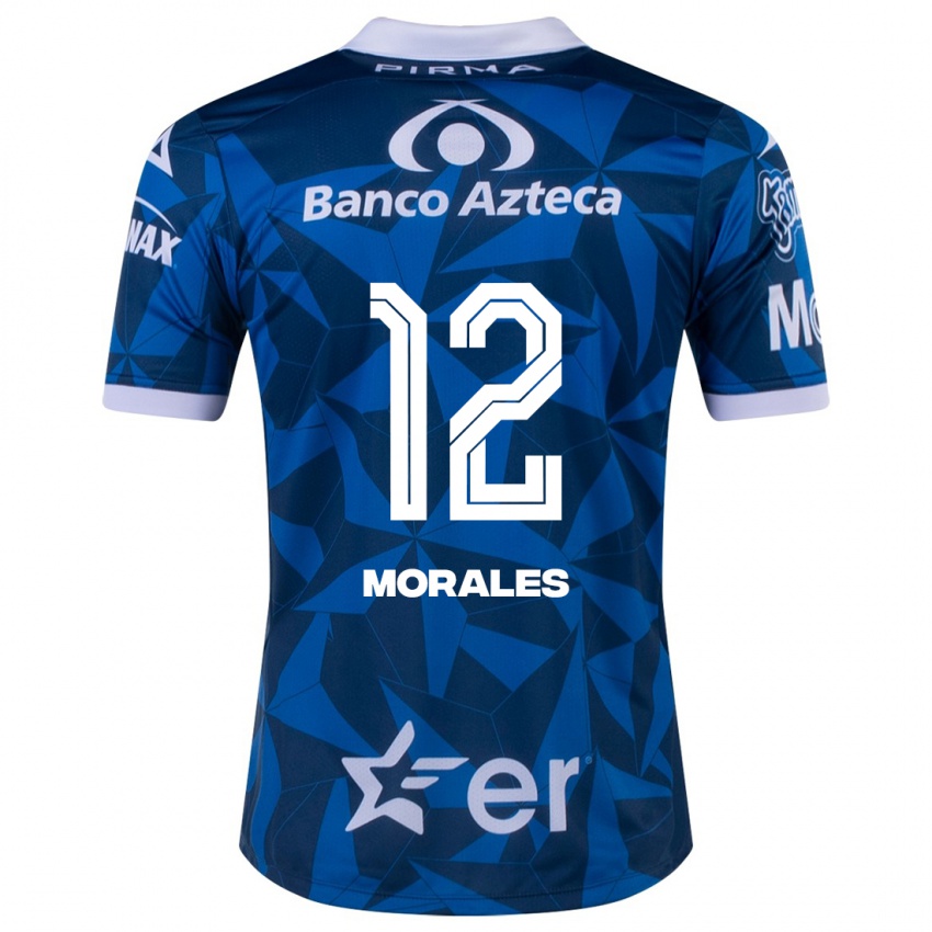 Homme Maillot Karla Morales #12 Bleu Tenues Extérieur 2023/24 T-Shirt Belgique