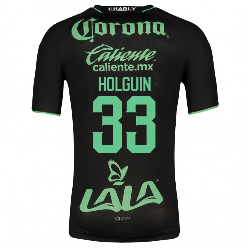 Homme Maillot Héctor Holguín #33 Noir Tenues Extérieur 2023/24 T-Shirt Belgique