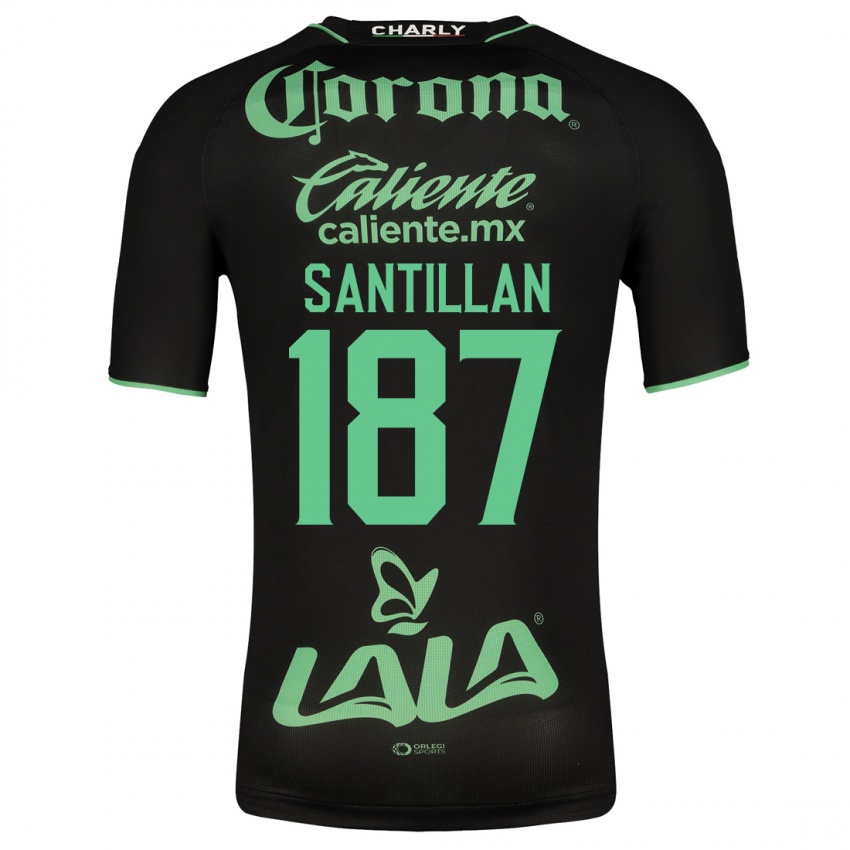 Heren Emilio Santillán #187 Zwart Uitshirt Uittenue 2023/24 T-Shirt België
