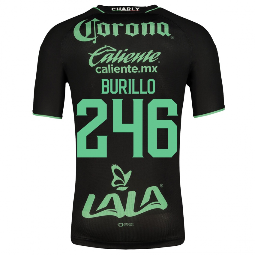 Heren Juan Burillo #246 Zwart Uitshirt Uittenue 2023/24 T-Shirt België
