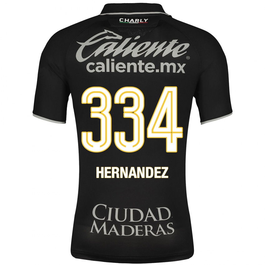 Heren Alan Hernández #334 Zwart Uitshirt Uittenue 2023/24 T-Shirt België