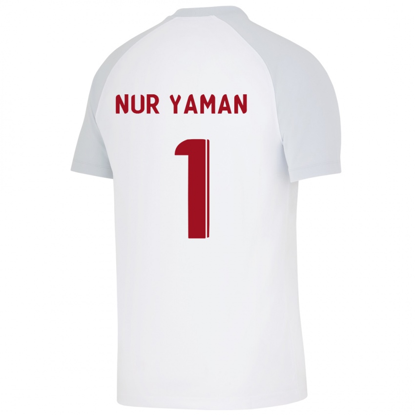 Heren Gamze Nur Yaman #1 Wit Uitshirt Uittenue 2023/24 T-Shirt België