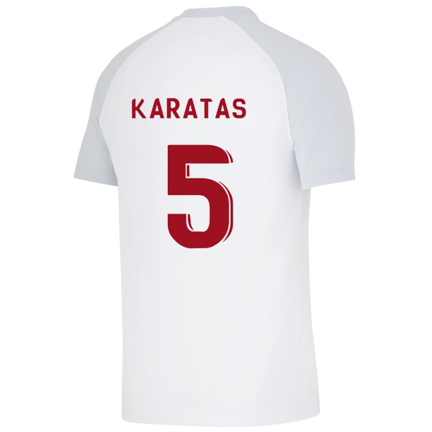 Heren Eda Karataş #5 Wit Uitshirt Uittenue 2023/24 T-Shirt België