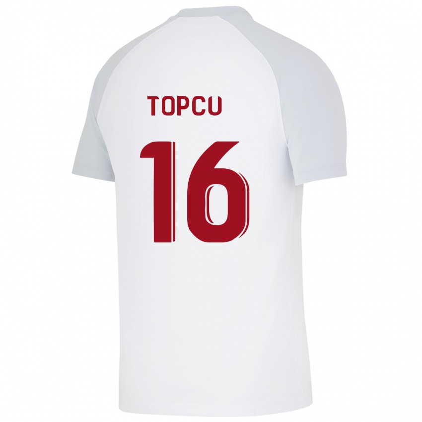 Heren Ebru Topçu #16 Wit Uitshirt Uittenue 2023/24 T-Shirt België