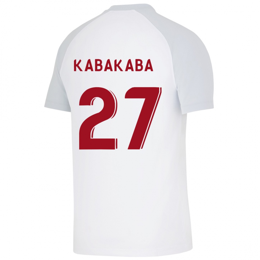 Heren Naomie Kabakaba #27 Wit Uitshirt Uittenue 2023/24 T-Shirt België