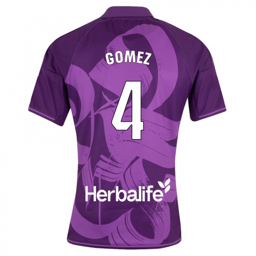 Heren Adrián Gómez #4 Viooltje Uitshirt Uittenue 2023/24 T-Shirt België