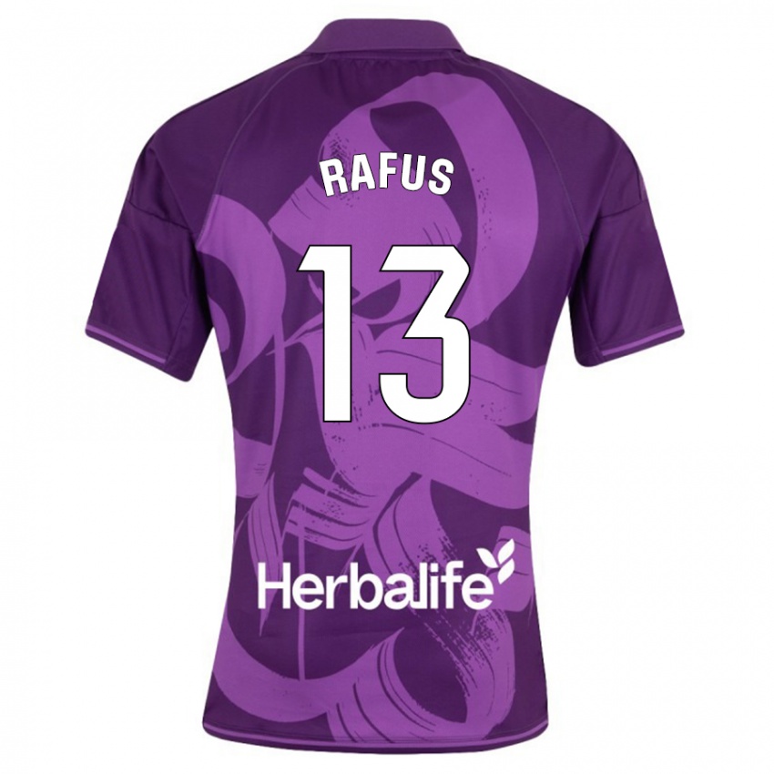 Homme Maillot Arnau Rafus #13 Violet Tenues Extérieur 2023/24 T-Shirt Belgique