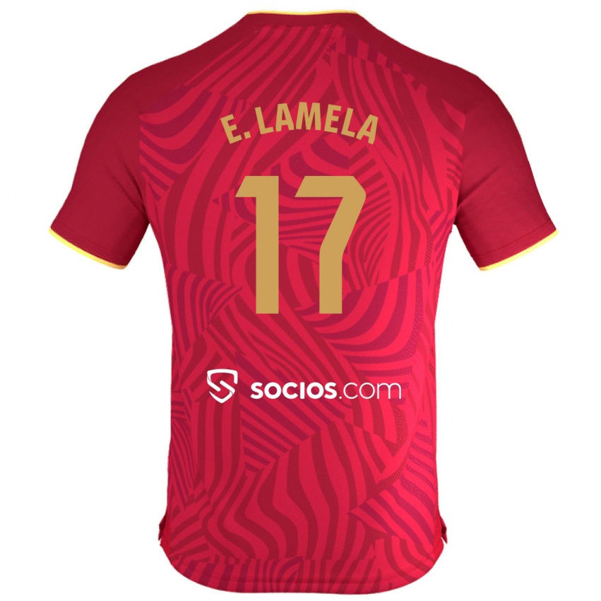 Heren Erik Lamela #17 Rood Uitshirt Uittenue 2023/24 T-Shirt België