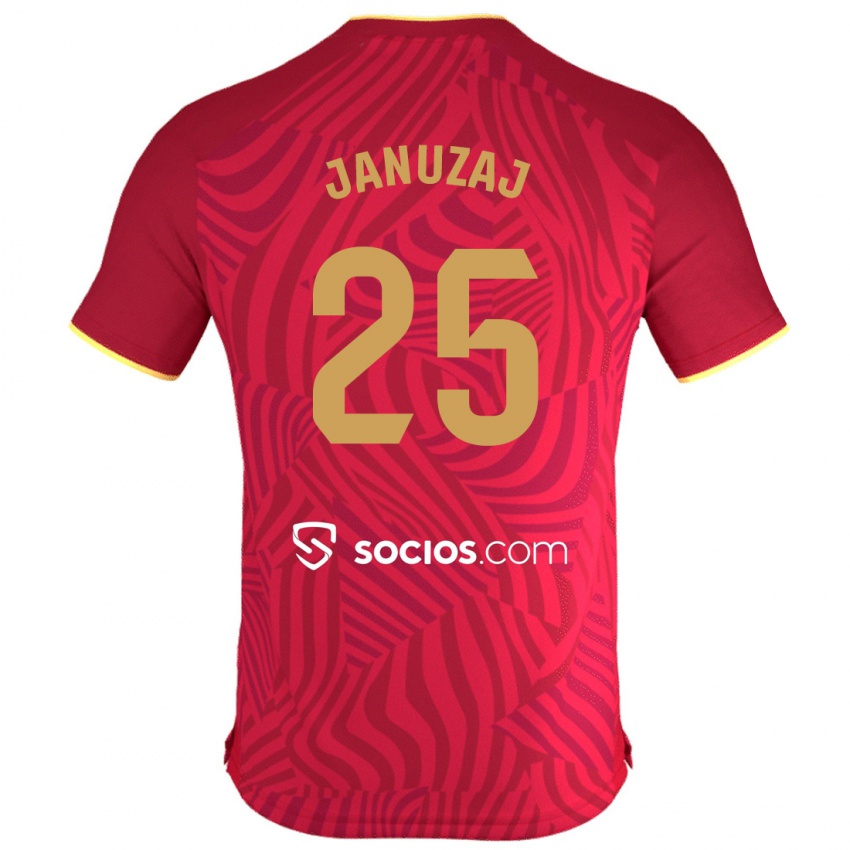 Heren Adnan Januzaj #25 Rood Uitshirt Uittenue 2023/24 T-Shirt België
