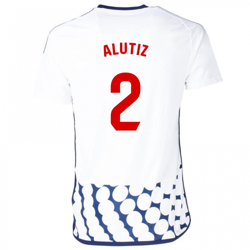 Heren Hodei Alutiz #2 Wit Uitshirt Uittenue 2023/24 T-Shirt België