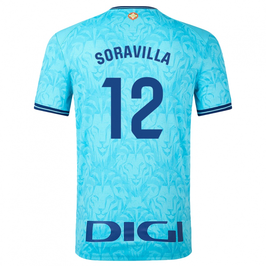 Heren Ander Soravilla #12 Hemelsblauw Uitshirt Uittenue 2023/24 T-Shirt België