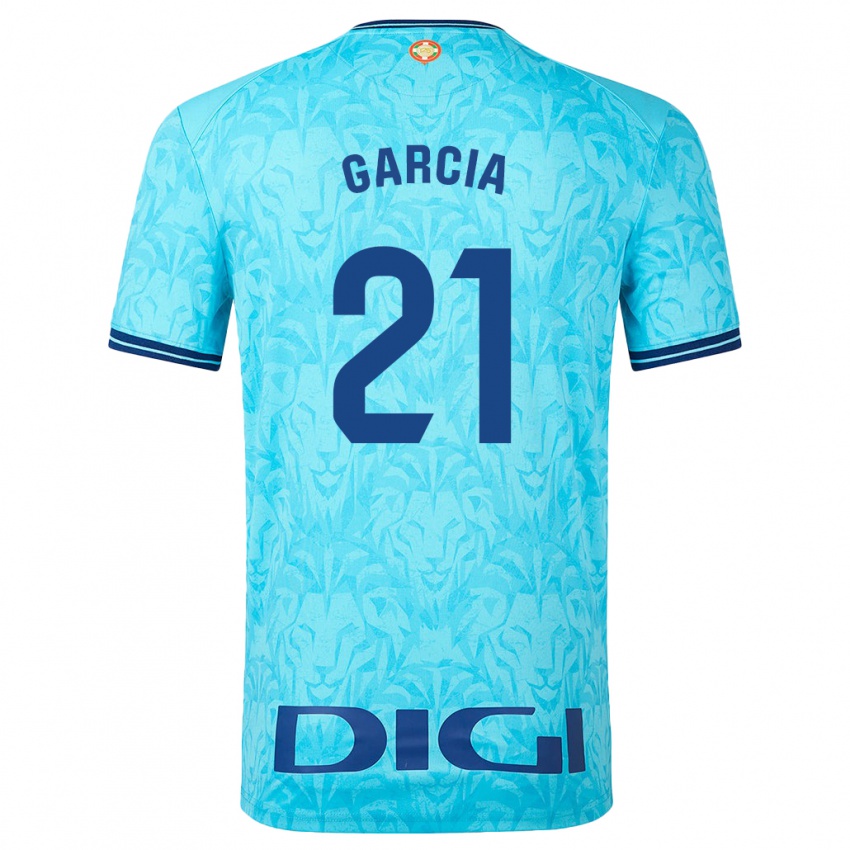 Heren Beñat García #21 Hemelsblauw Uitshirt Uittenue 2023/24 T-Shirt België