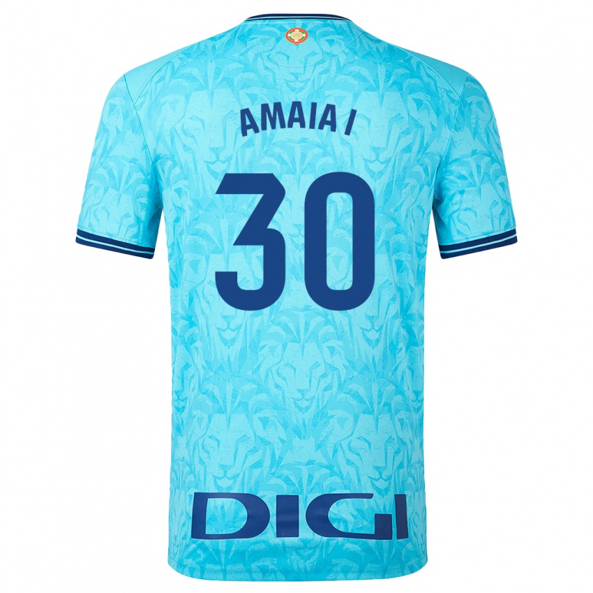 Heren Amaia Iribarren Arteta #30 Hemelsblauw Uitshirt Uittenue 2023/24 T-Shirt België