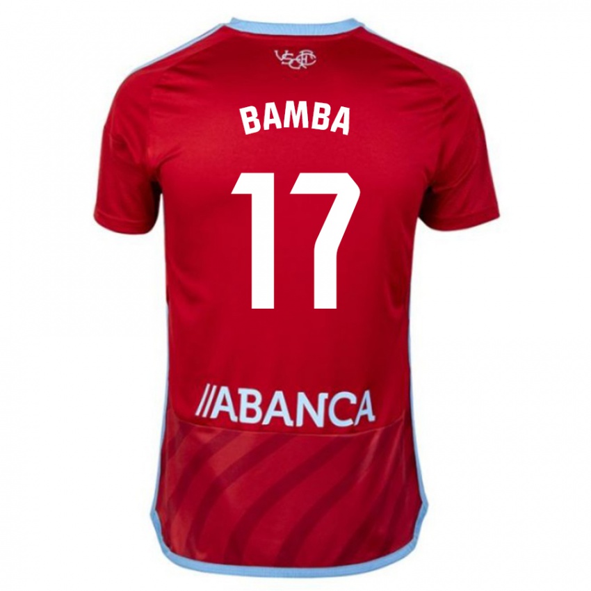 Heren Jonathan Bamba #17 Rood Uitshirt Uittenue 2023/24 T-Shirt België