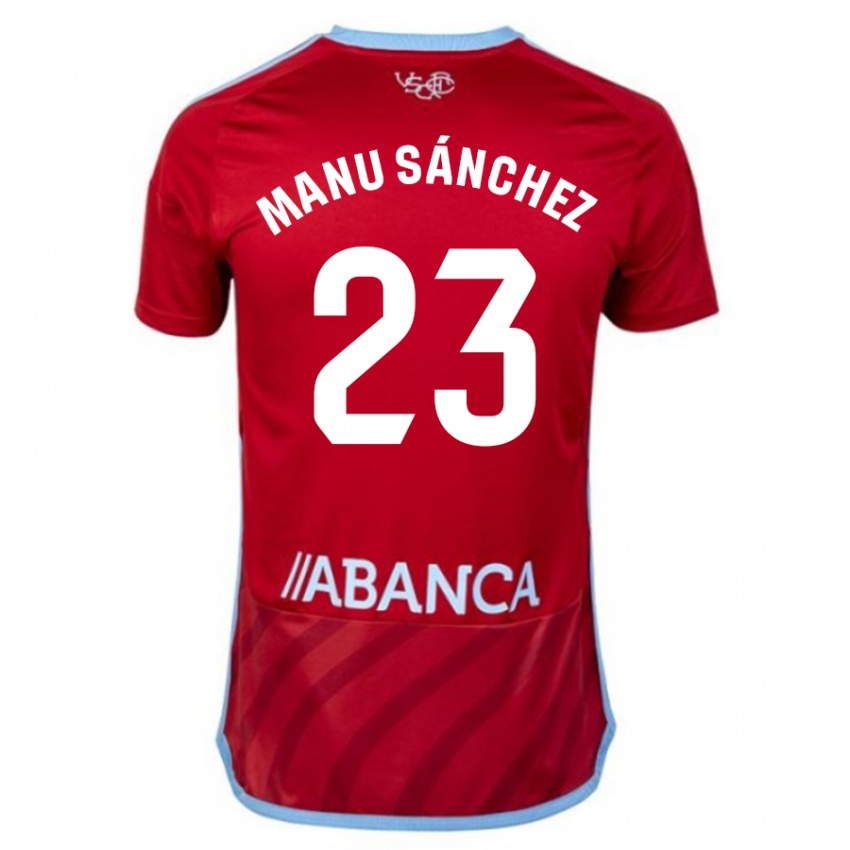 Heren Manu Sanchez #23 Rood Uitshirt Uittenue 2023/24 T-Shirt België