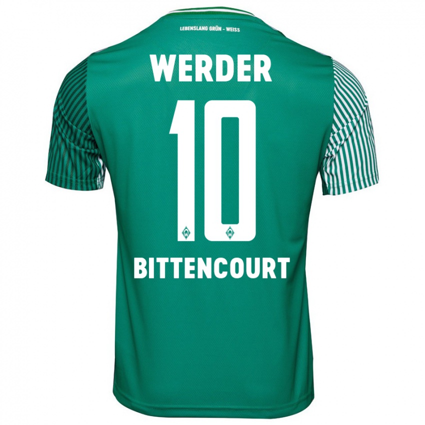 Damen Leonardo Bittencourt #10 Grün Heimtrikot Trikot 2023/24 T-Shirt Belgien