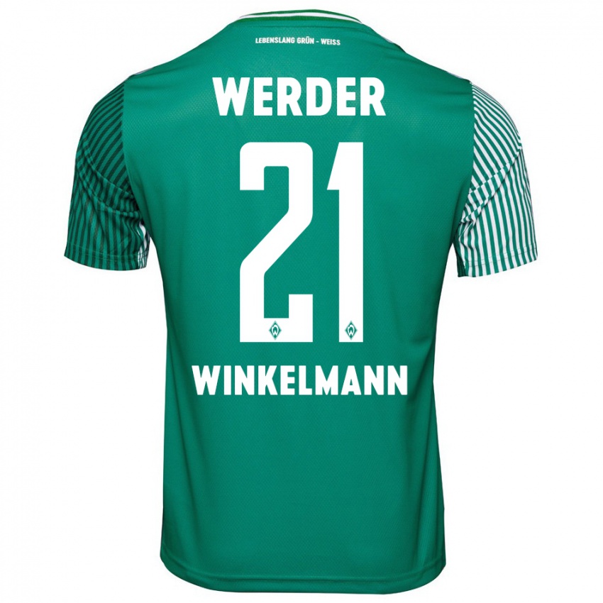 Dames Till Winkelmann #21 Groente Thuisshirt Thuistenue 2023/24 T-Shirt België