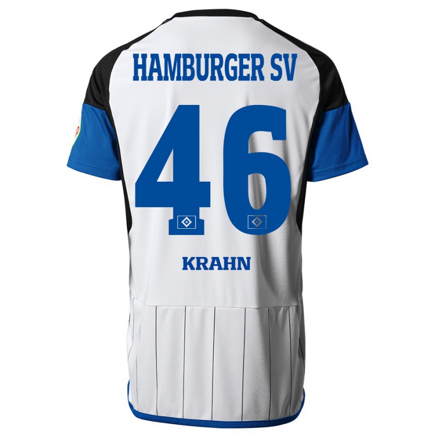 Damen Elijah Krahn #46 Weiß Heimtrikot Trikot 2023/24 T-Shirt Belgien