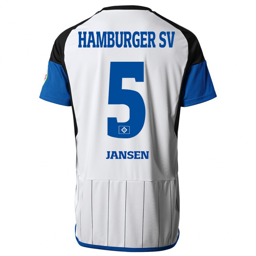 Damen Marcell Jansen #5 Weiß Heimtrikot Trikot 2023/24 T-Shirt Belgien