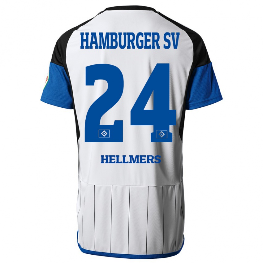 Dames Maximilian Hellmers #24 Wit Thuisshirt Thuistenue 2023/24 T-Shirt België